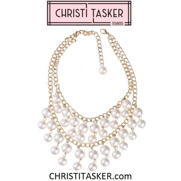 Hugo Pearl & Gold Chain Necklace - Picture 1 of 3